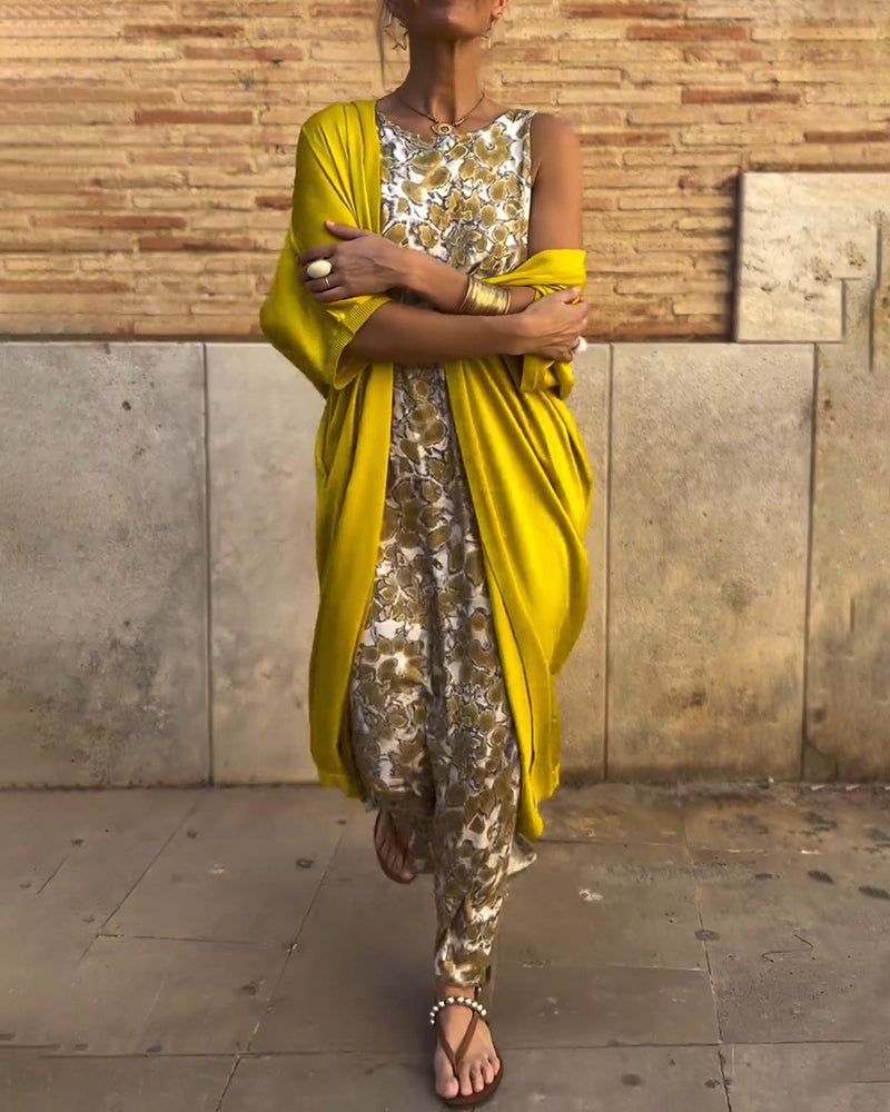 Zimna – Letni komplet z sukienką i zwiewną kurtką