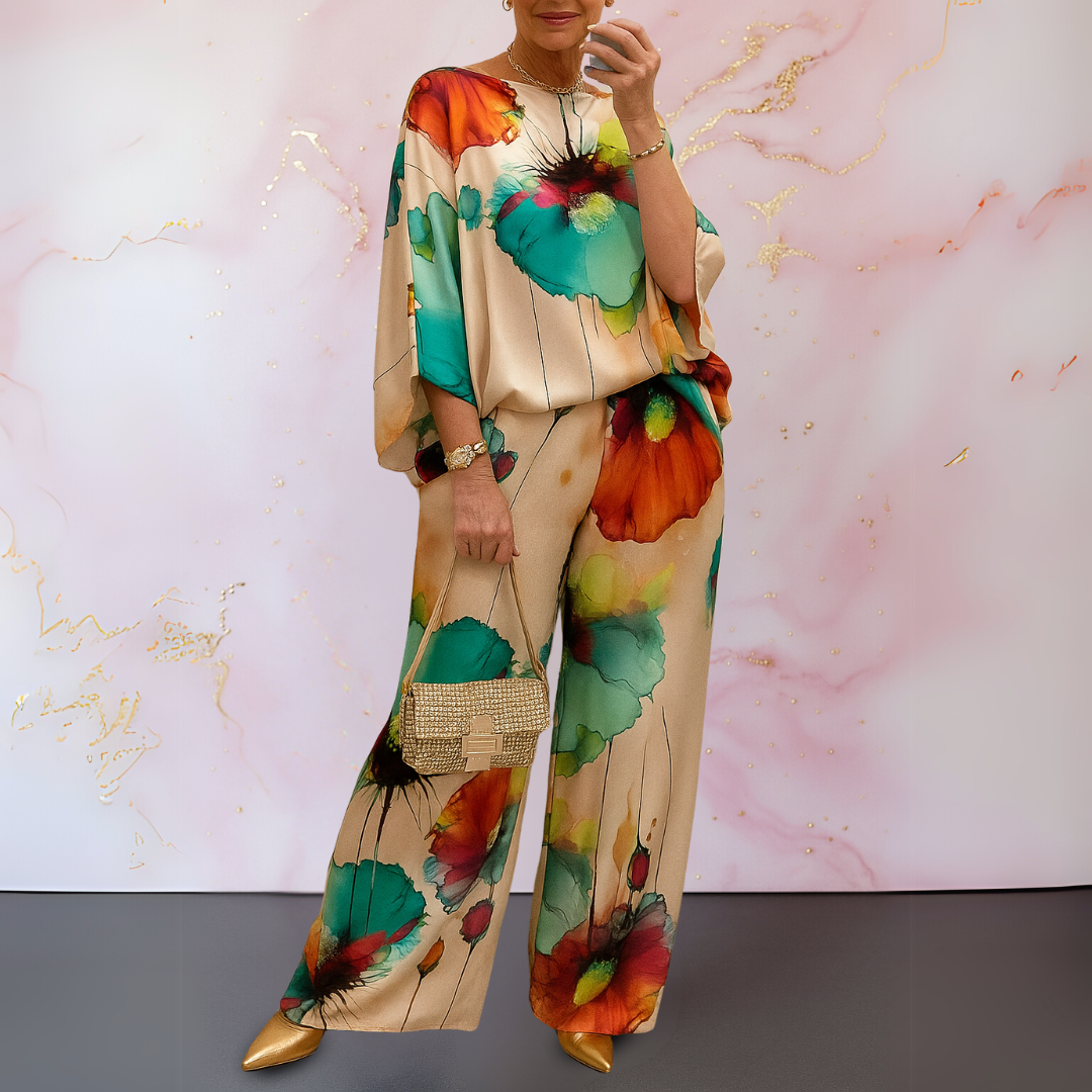 Marieta – Satynowy komplet dwuczęściowy