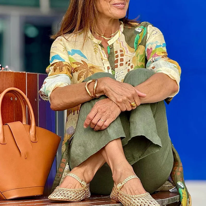 Emarisa – Stylowy komplet lniany na lato