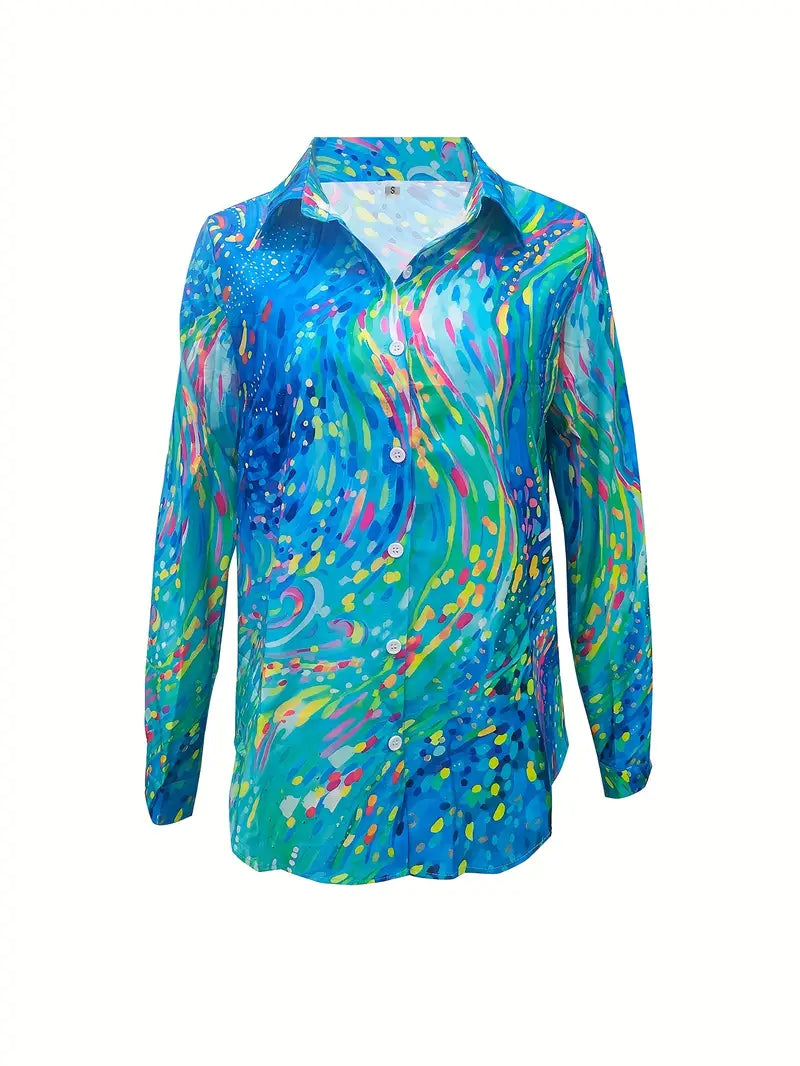 Zefiryna – Abstrakcyjna bluzka akwarelowa