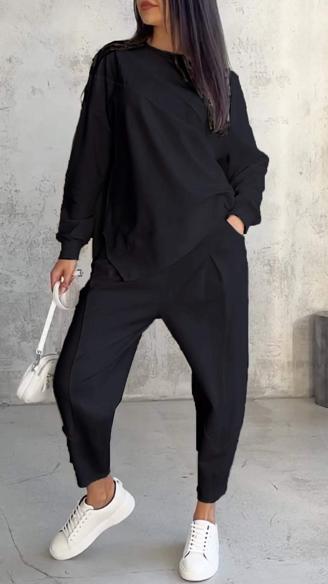 Babette - Dwuczęściowy komplet z okrągłym dekoltem