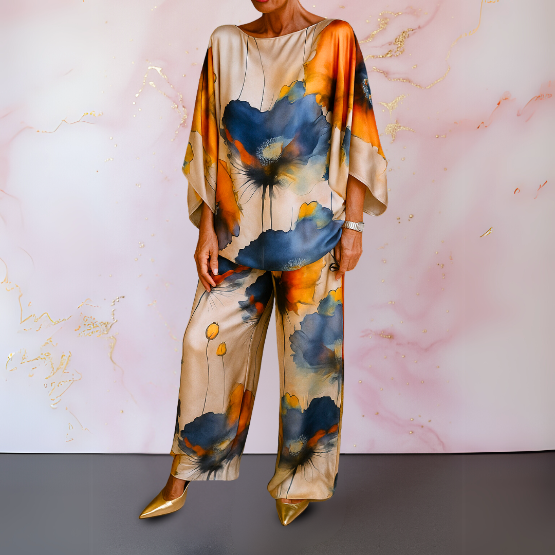 Marieta – Satynowy komplet dwuczęściowy