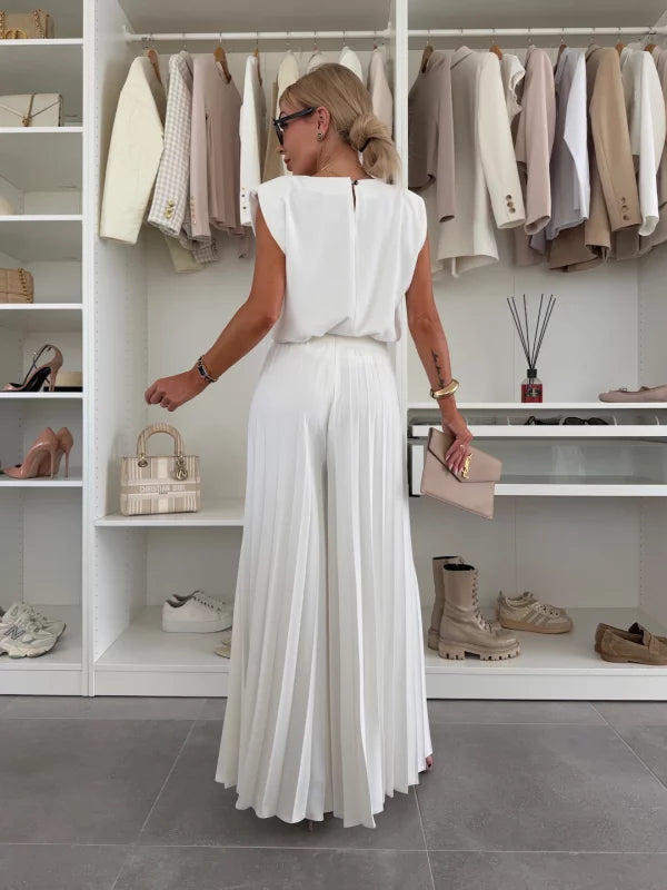 Jowita – Elegancki komplet top + spodnie